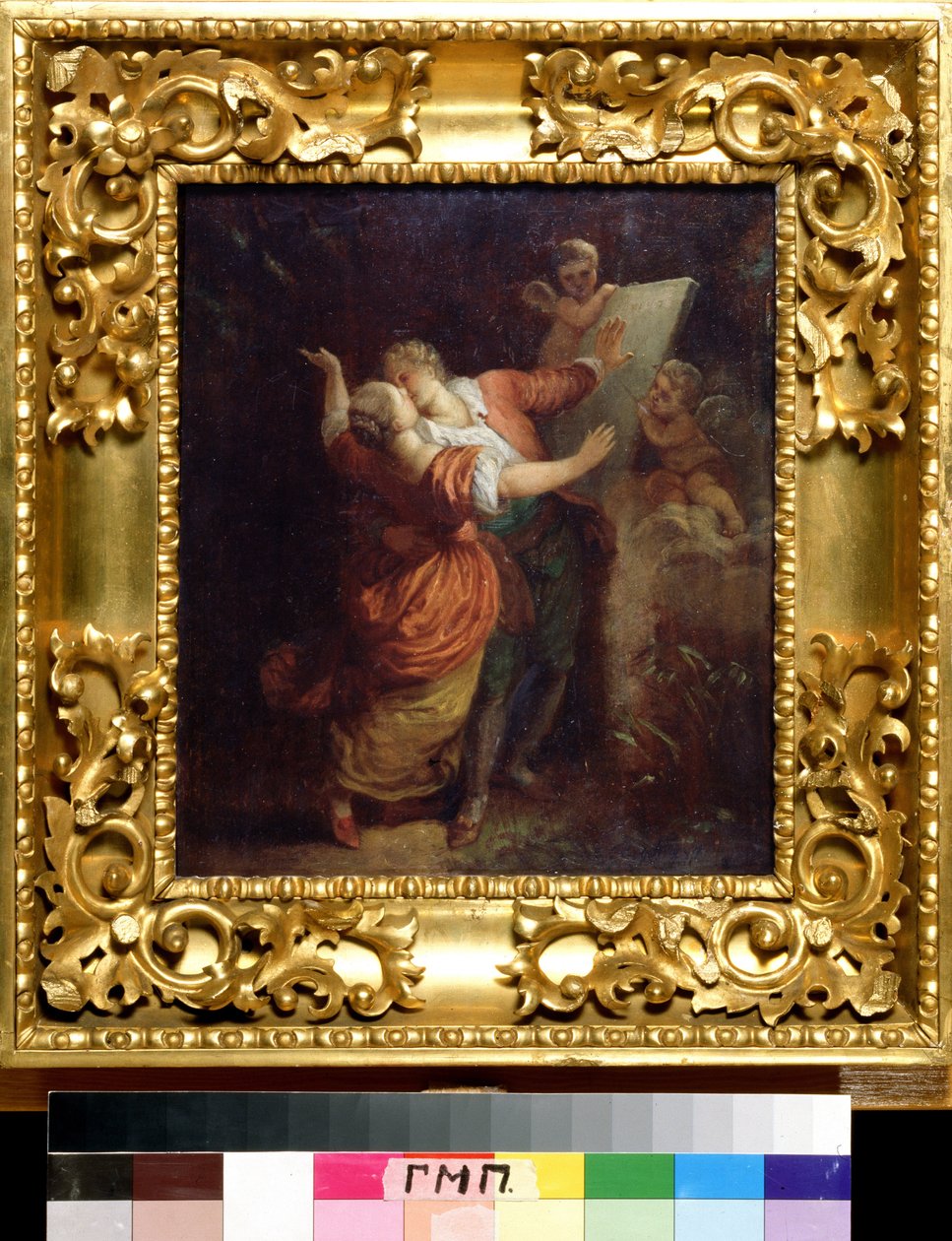 "" El juramento de amar "" (Juramento de amar) Pintura de Jean Honore Fragonard (1732-1806) Museo Memorial Pushkin del siglo XVIII, San Petersburgo de Jean Honore Fragonard