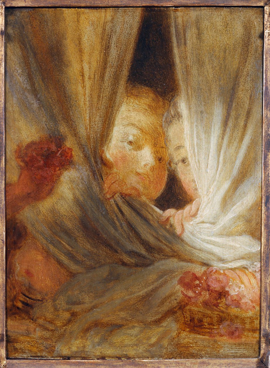 Les curieuses - Dos niñas curiosas ... de Jean Honore Fragonard