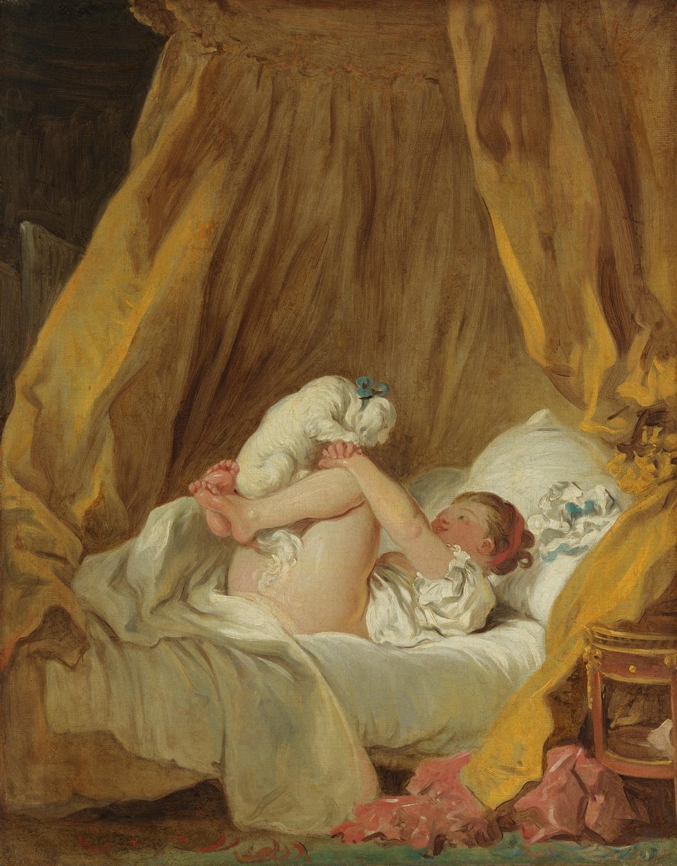 Mädchen mit Hund de Jean-Honore Fragonard