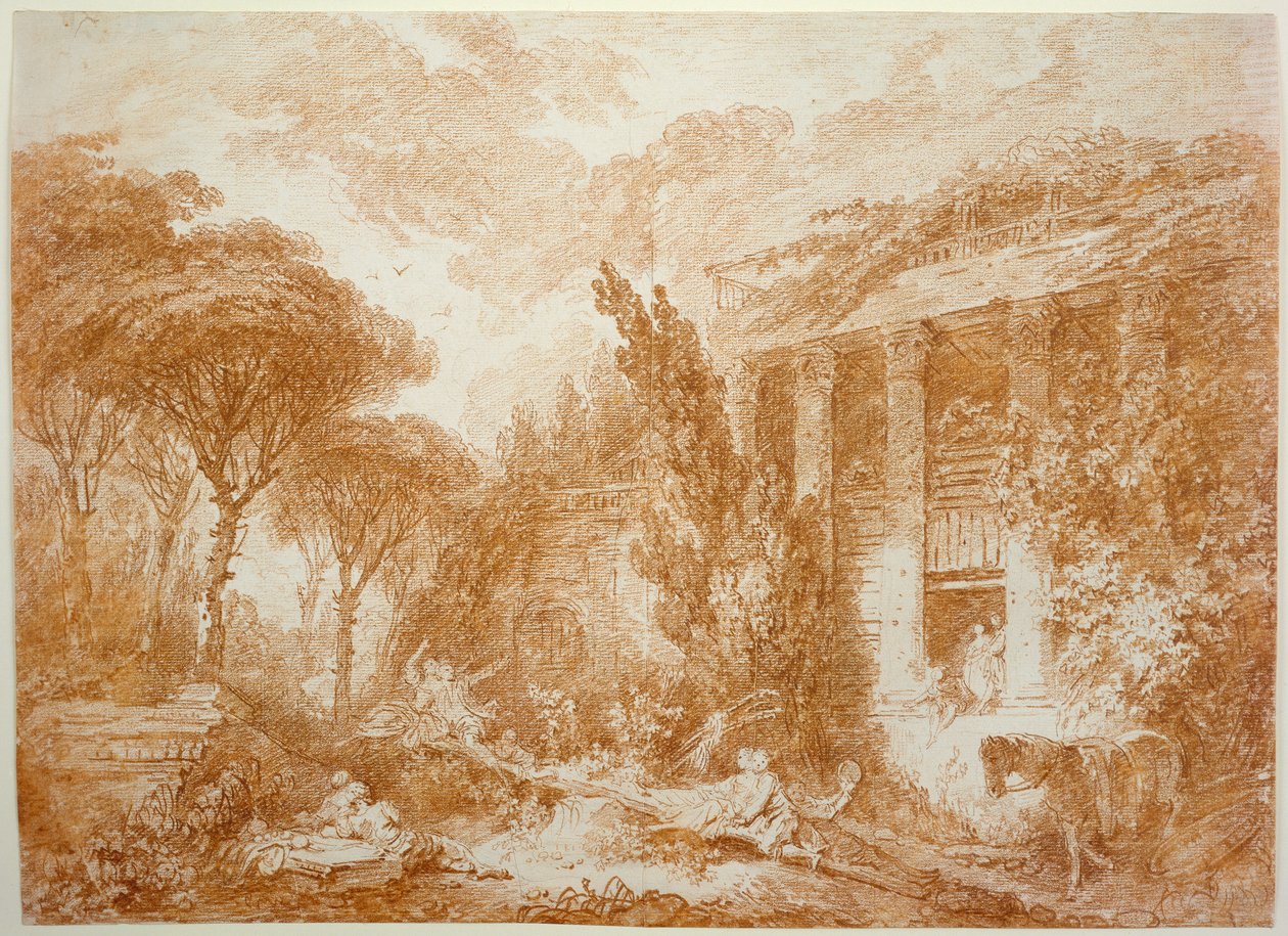 Parklandschaft des Schlosses Marburg de Jean-Honore Fragonard