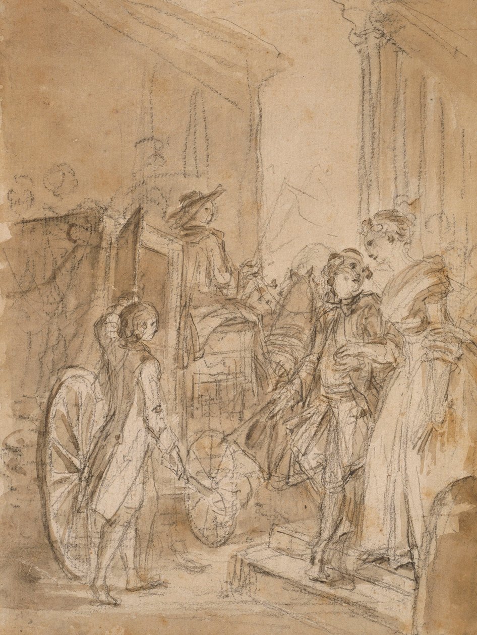 La partida en coche de Jean-Honore Fragonard