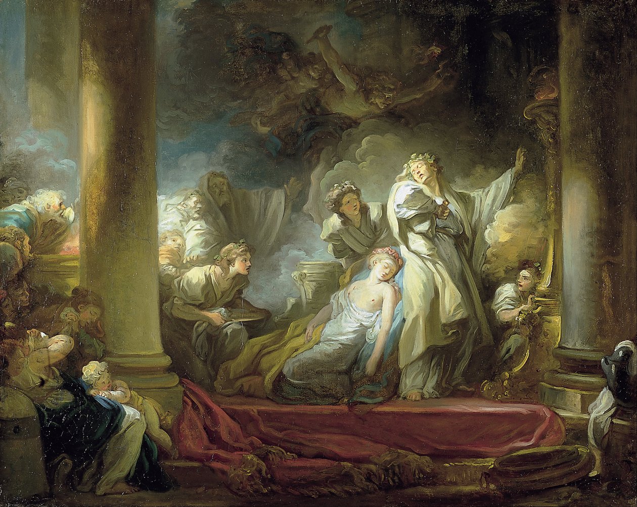 El sacrificio de Caliroe de Jean-Honore Fragonard