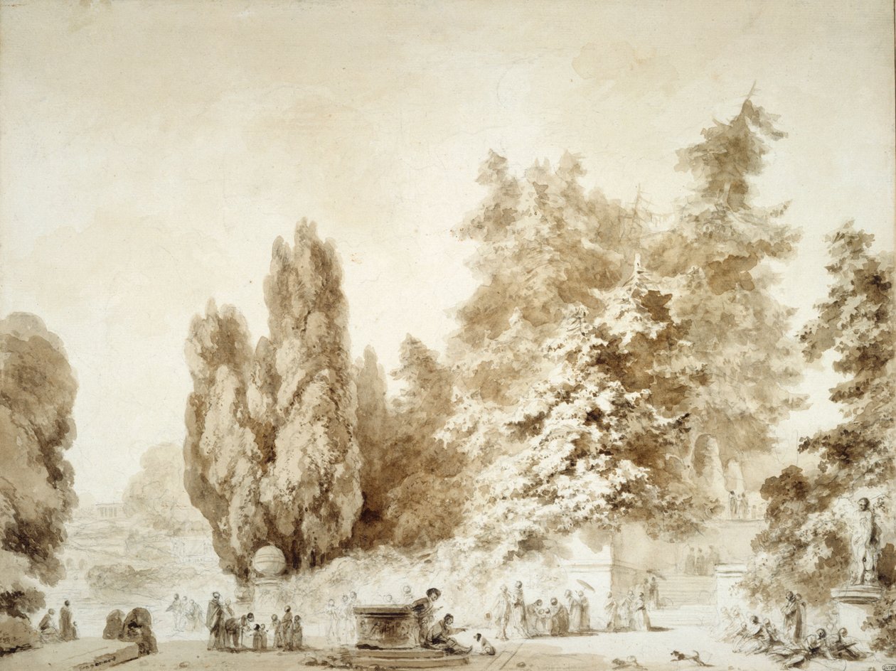 Ein italienischer Park de Jean-Honore Fragonard