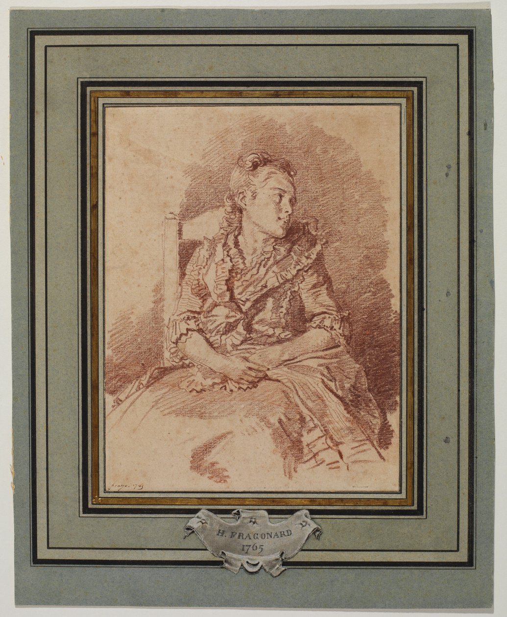 Niña joven sentada de Jean Honore Fragonard