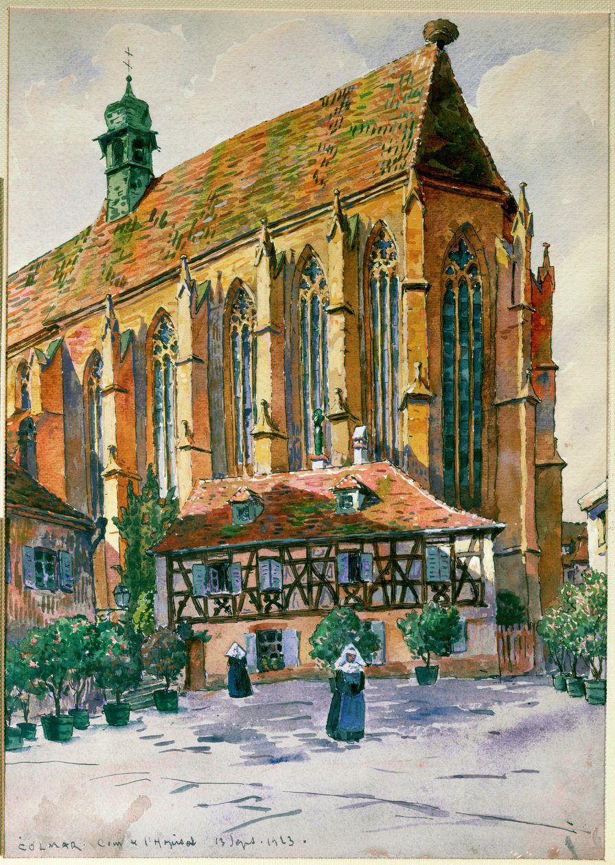 Patio del Hospital de Colmar de Jean-Jacques (1873-1951) Waltz