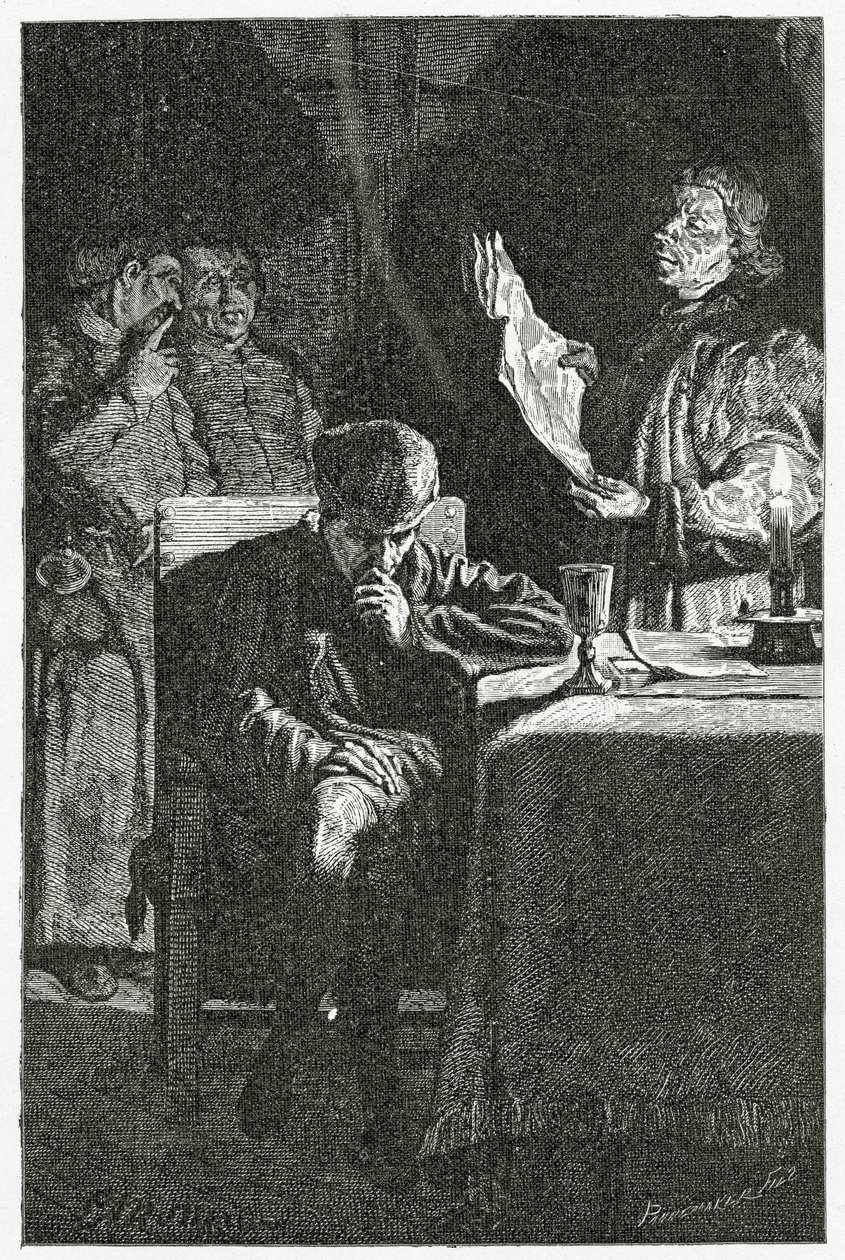 Ilustración de Luis XI en la Bastilla, siglo XIX de Jean Louis Ernest Meissonier