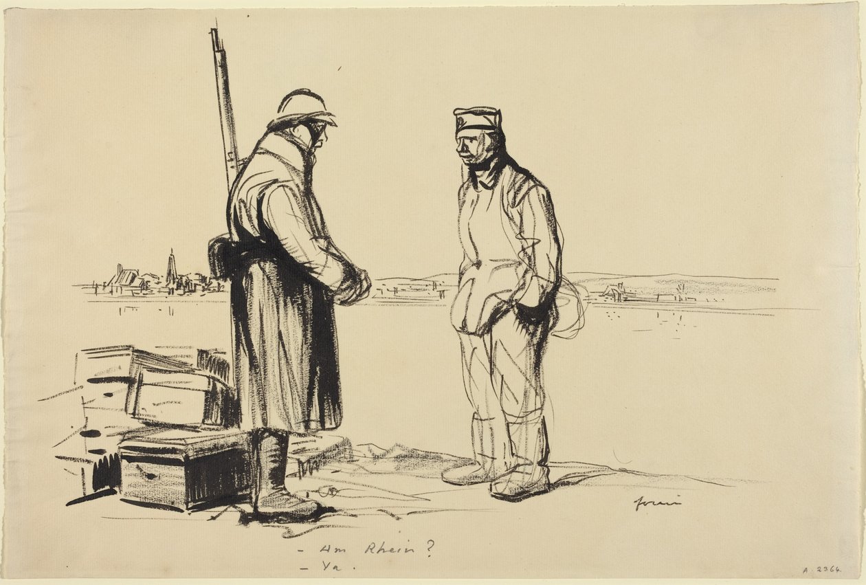 -¿Am Rhien -Ya., c.1918 (tinta sobre papel) de Jean-Louis & Caran D
