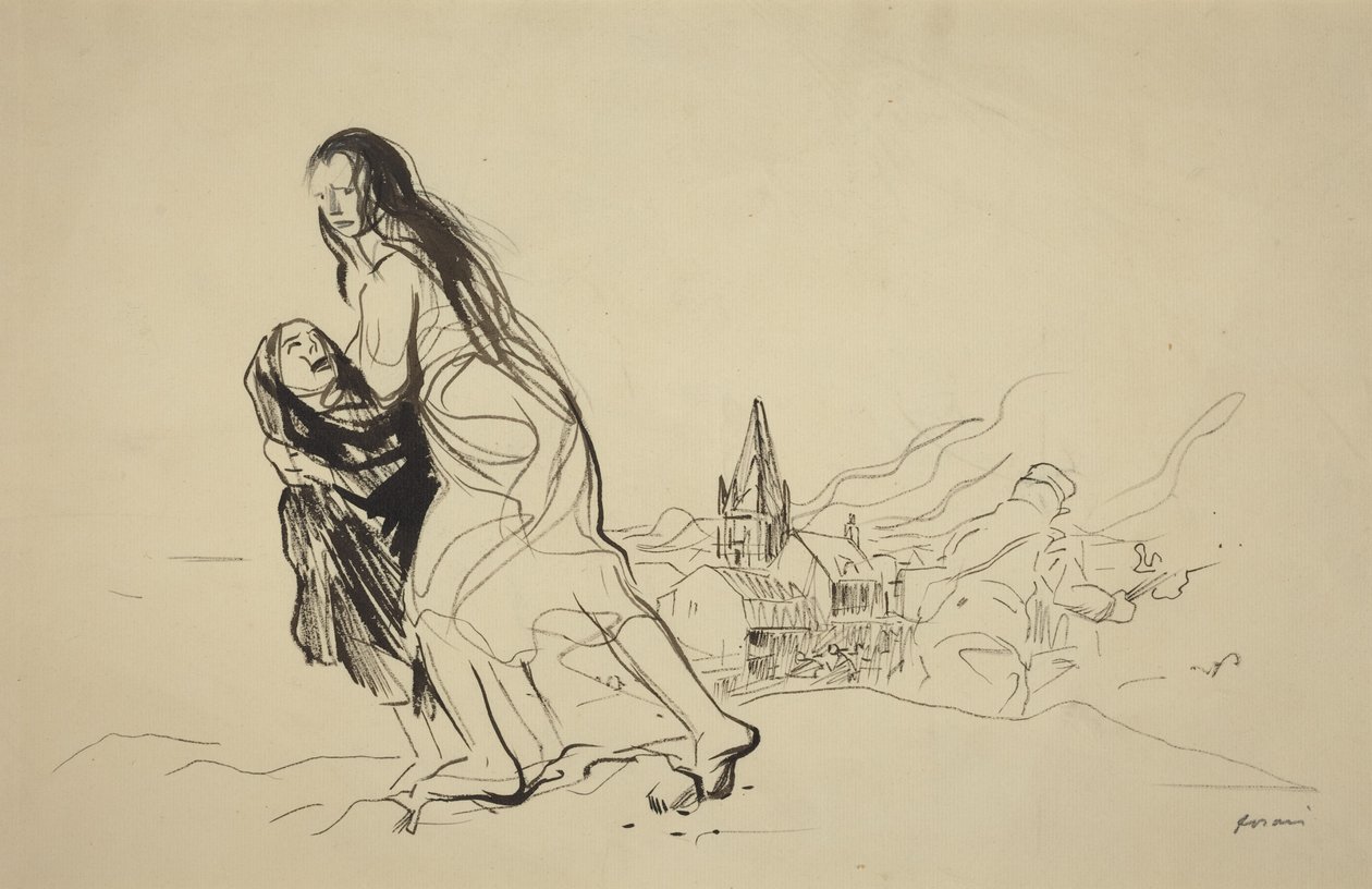Después de Douai, probablemente 1918 (tinta sobre papel) de Jean-Louis & Caran D