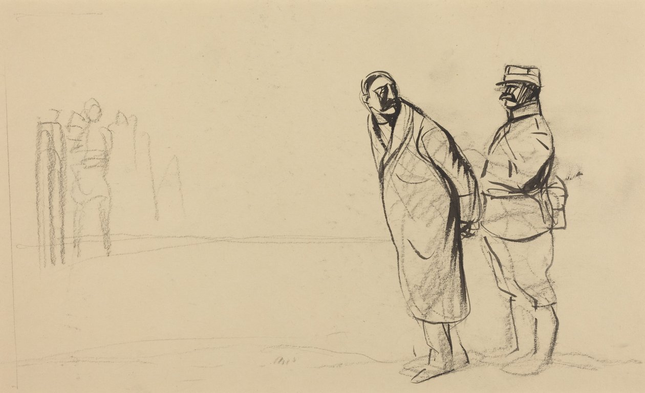 En el frente de Vincennes. Bolo pacha, c.1914-1919 (tinta sobre papel) de Jean-Louis & Caran D