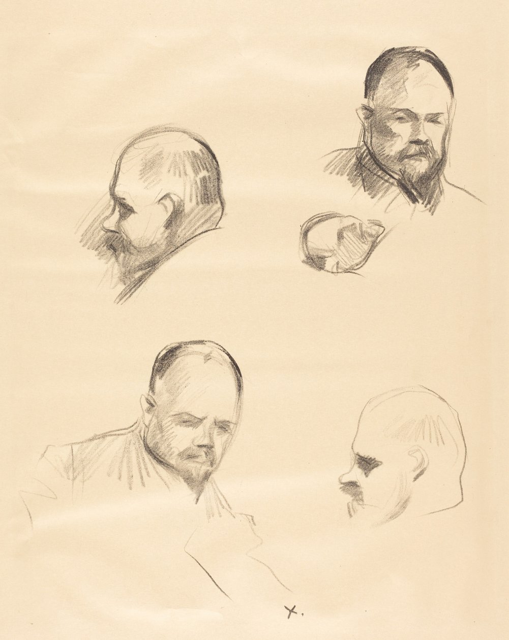Ambroise Vollard, cuatro bocetos de Jean-Louis Forain