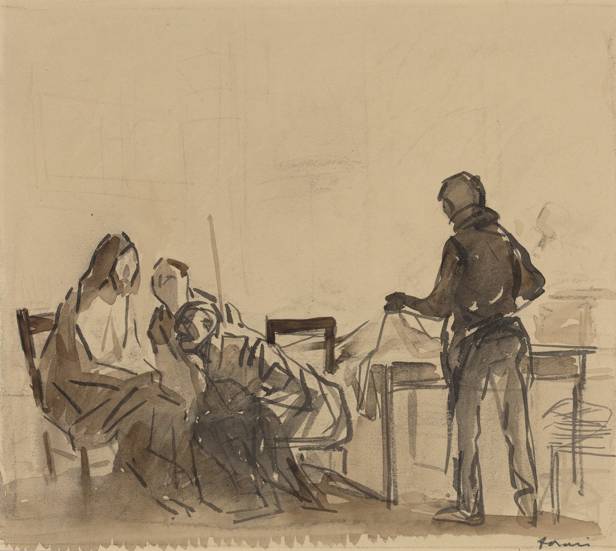 Antes del Banquete en Emaús de Jean-Louis Forain