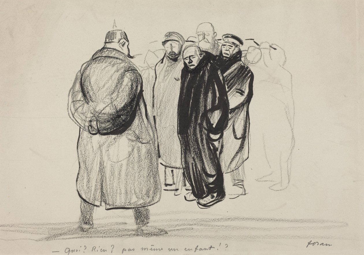 Con las manos vacías, la tripulación de un zepelín de Jean-Louis Forain