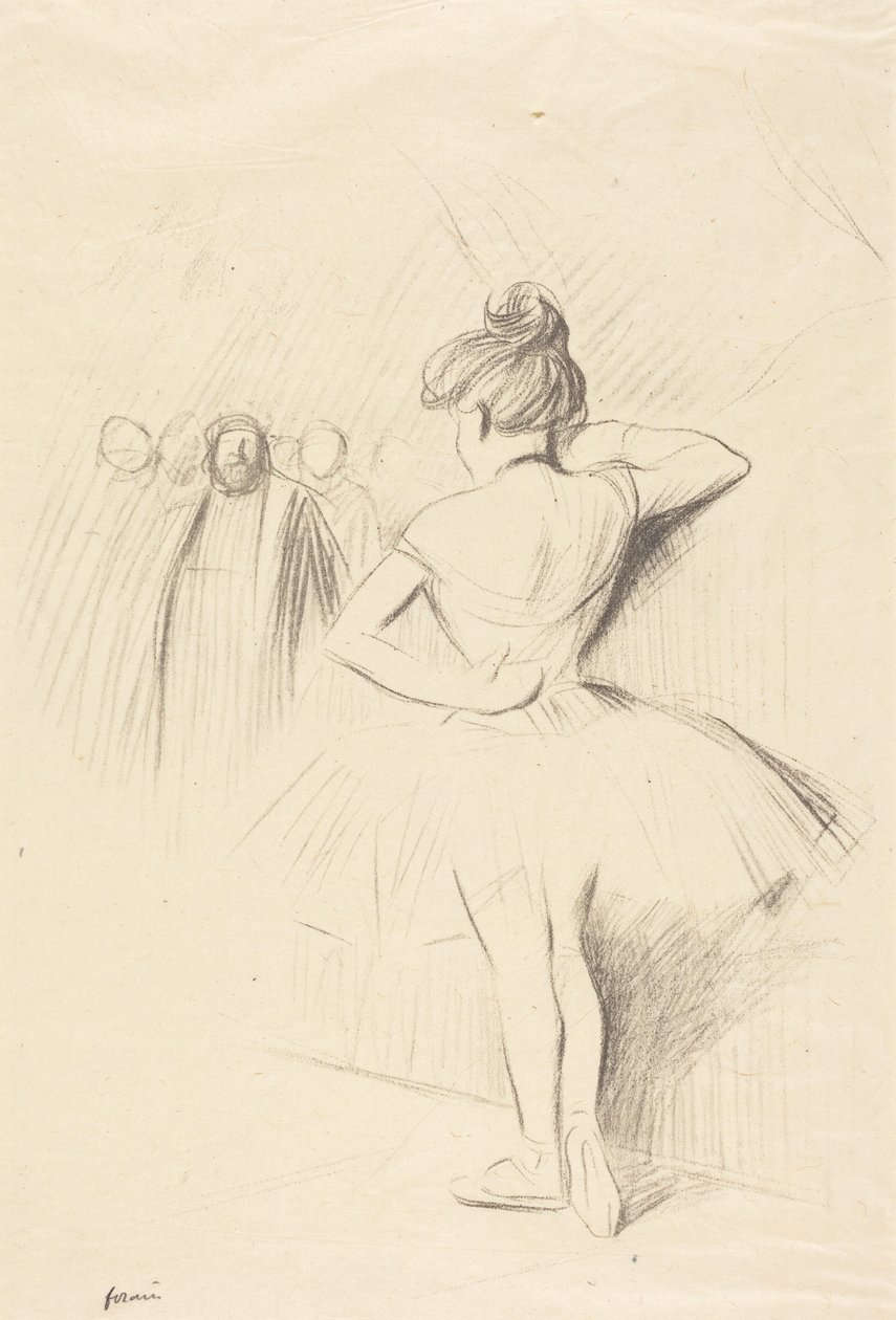 Bailarina apoyada contra un soporte vertical (con figurantes) de Jean-Louis Forain