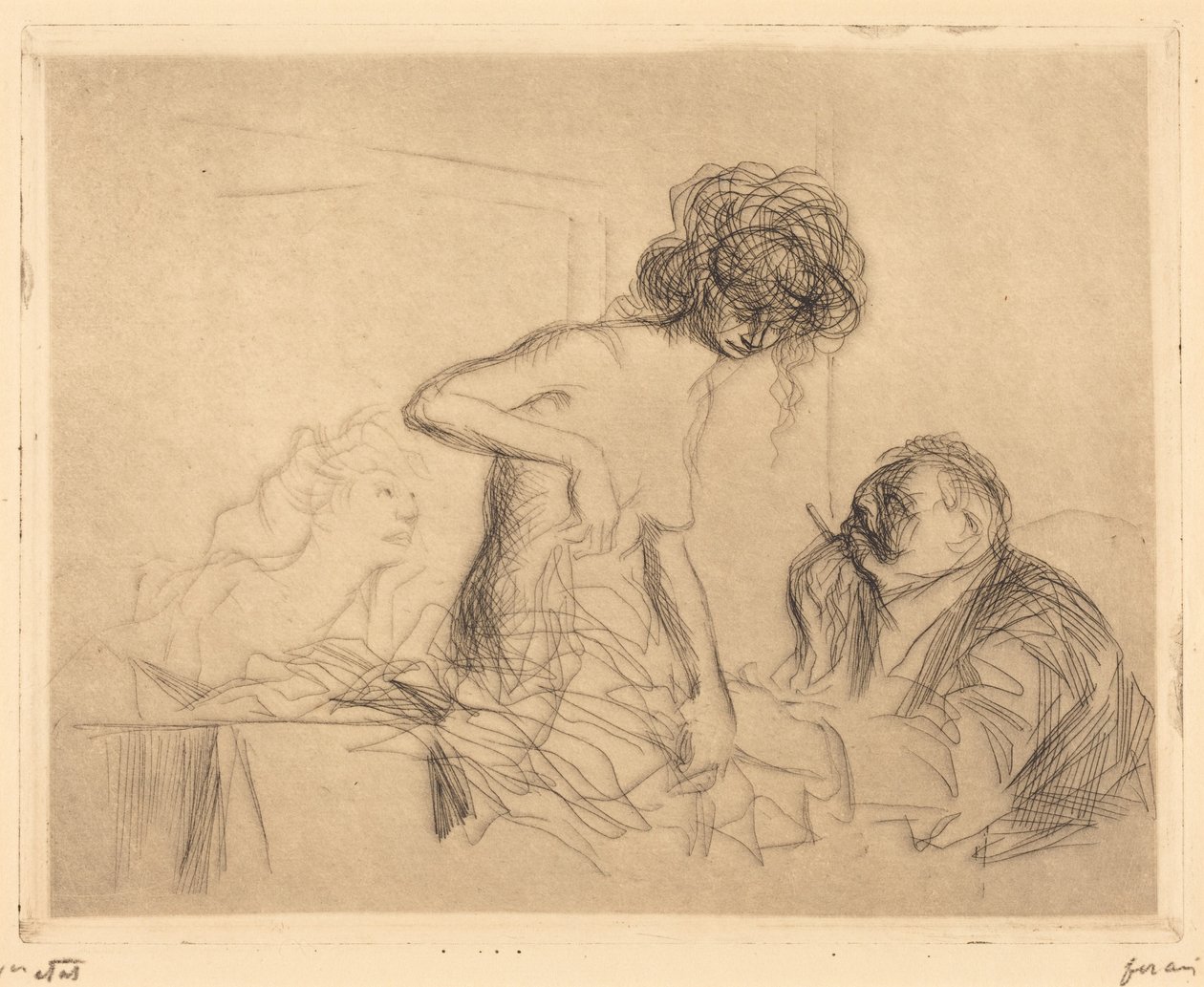 En consulta privada (1.ª lámina) (In a Private Room) (first plate) de Jean-Louis Forain