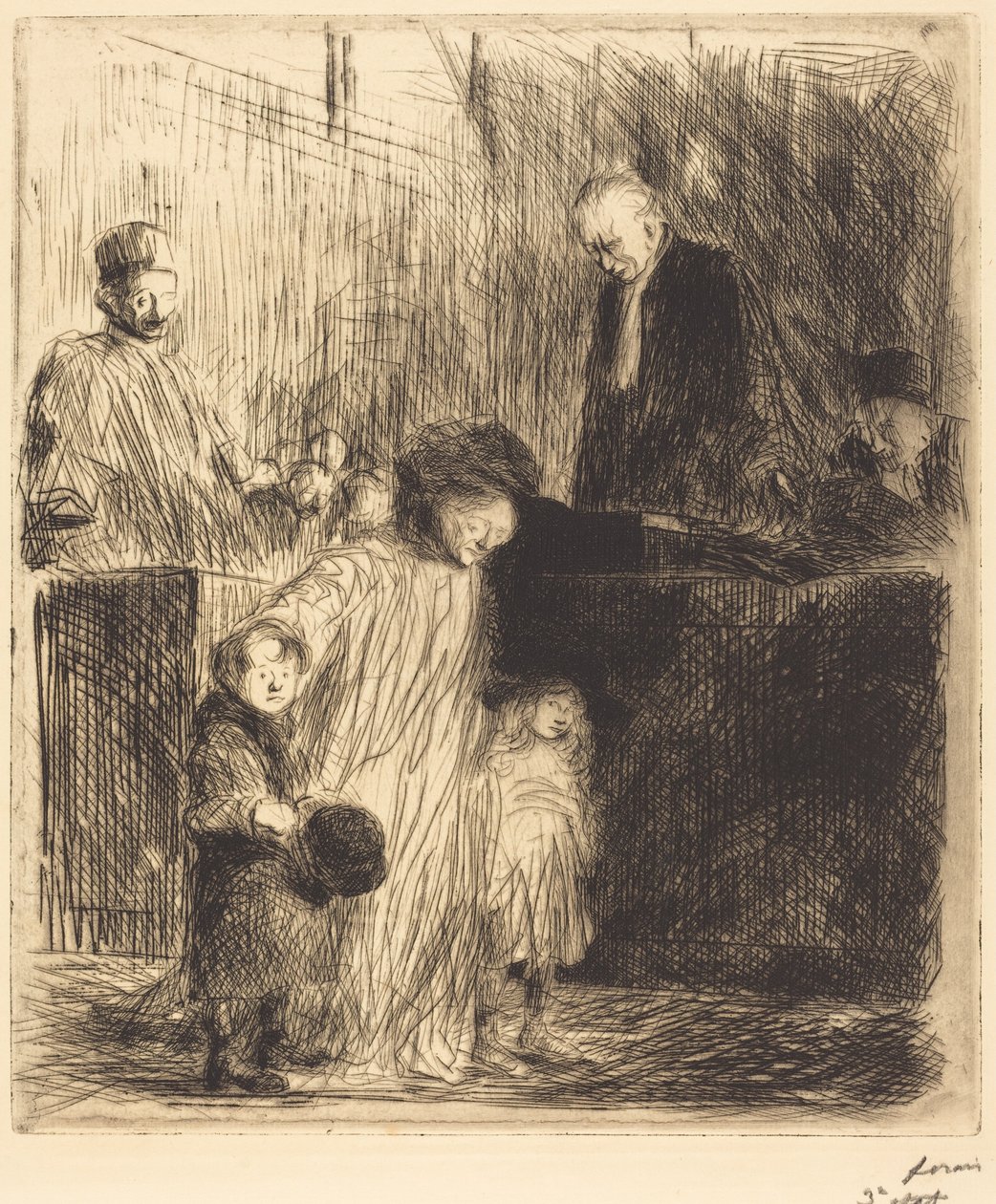 La salida de la audiencia (primera lámina) de Jean-Louis Forain