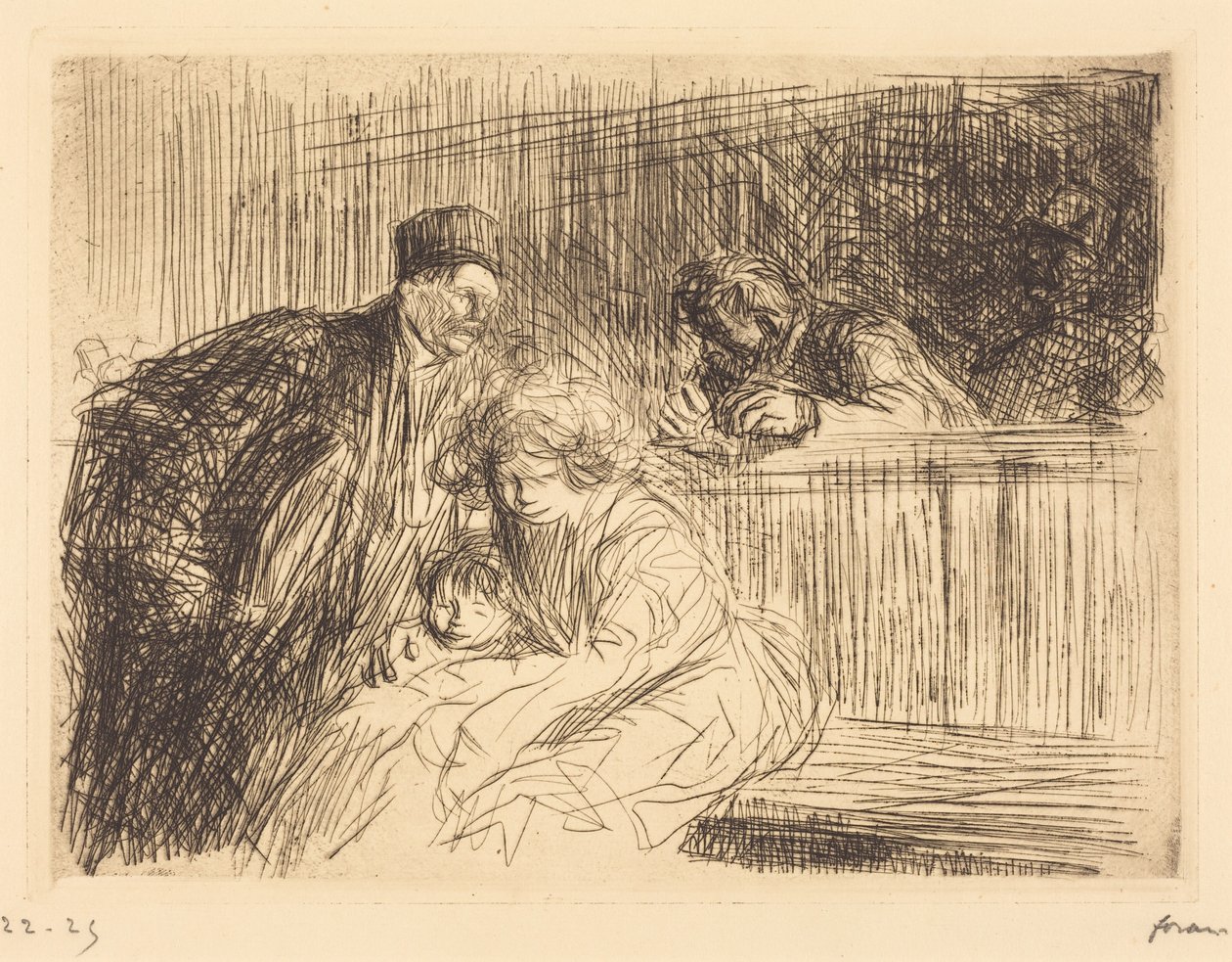 El abogado hablando con el acusado (segunda lámina) de Jean-Louis Forain