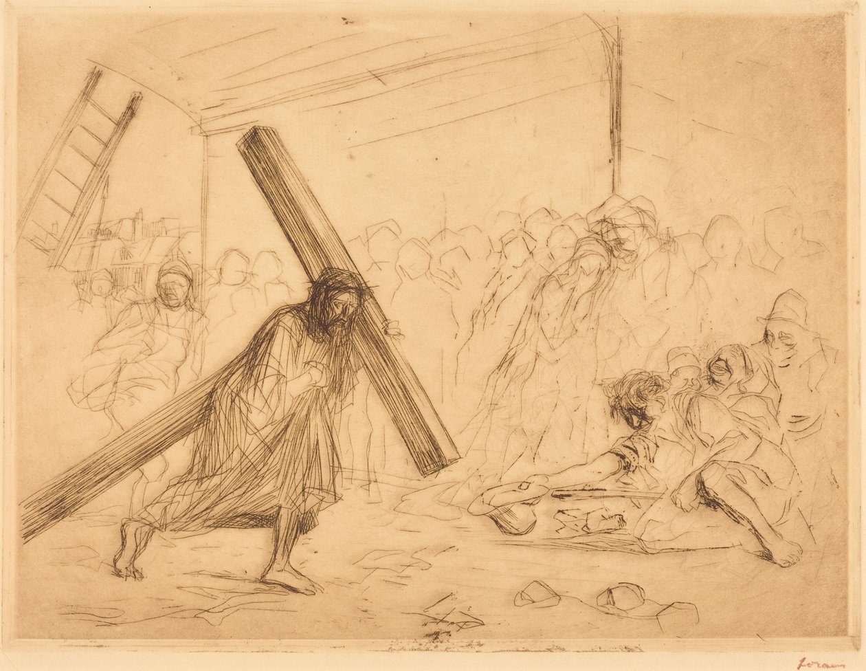 Cristo llevando su cruz (cuarta lámina) de Jean-Louis Forain