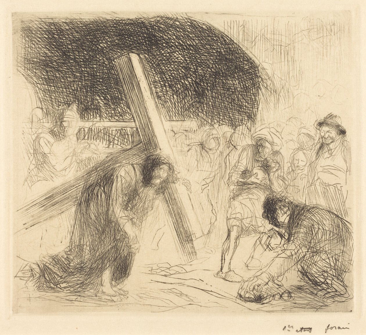 Cristo llevando su cruz (séptima lámina) de Jean-Louis Forain