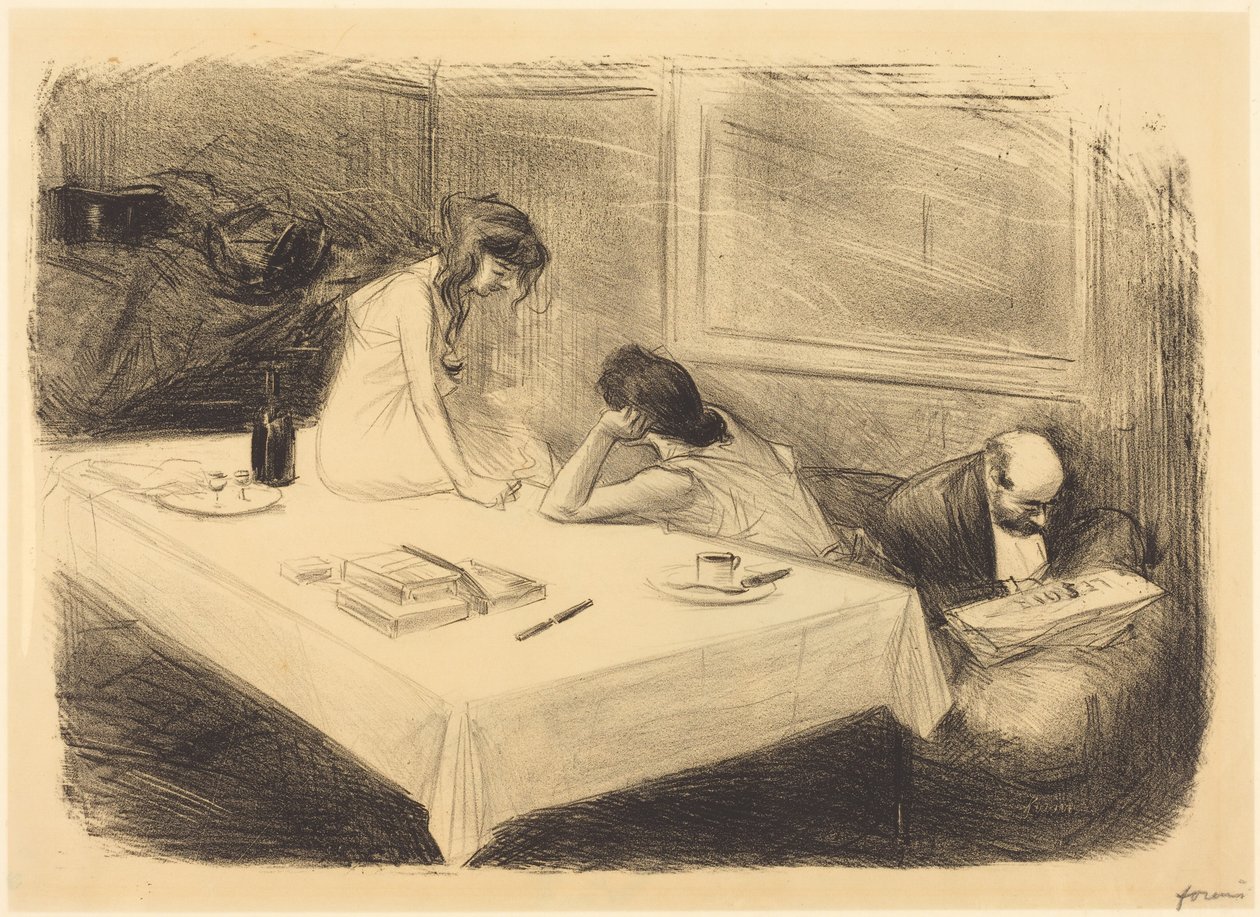 El despacho privado (1.ª lámina) (The Private Room) (first plate) de Jean-Louis Forain