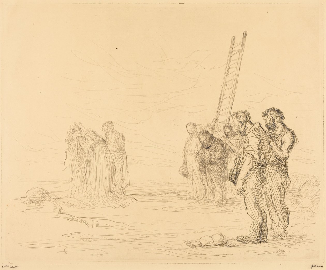 El calvario (primera lámina) (Calvary) (first plate) de Jean-Louis Forain