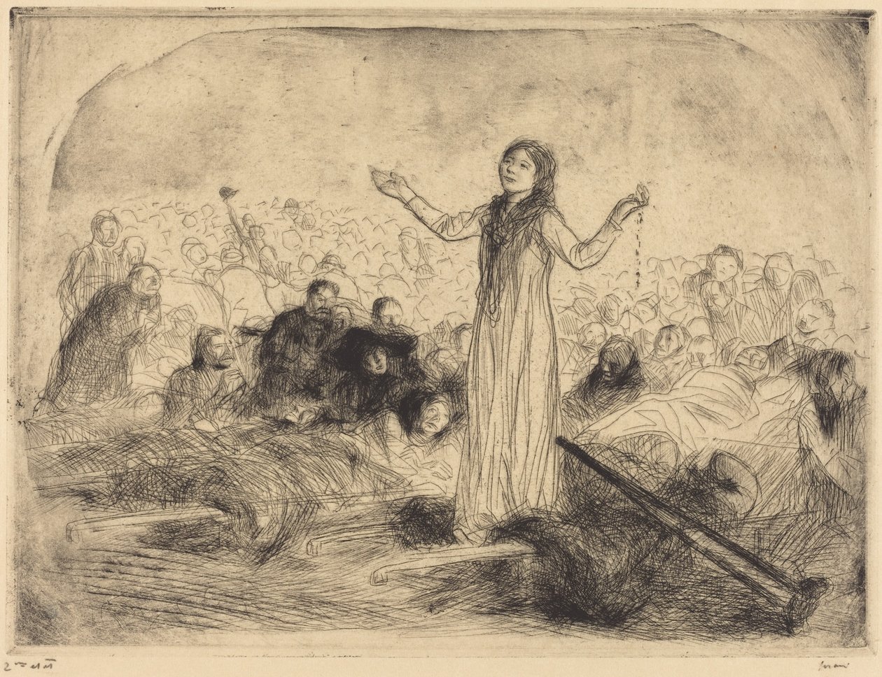 Lourdes, la milagrosa (2.ª viñeta) (Lourdes, el milagro) (segunda viñeta) de Jean-Louis Forain