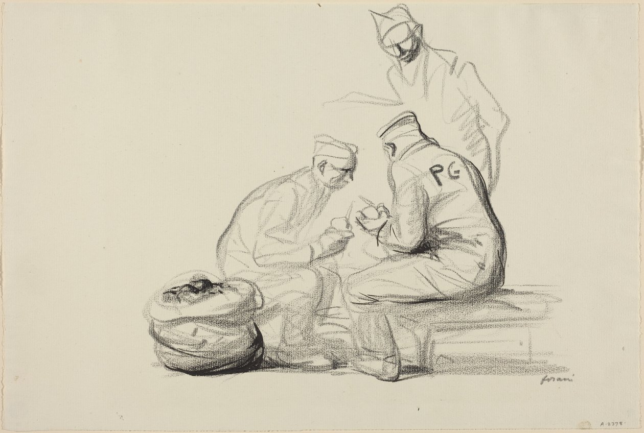 Poilu y los prisioneros alemanes de Jean-Louis Forain