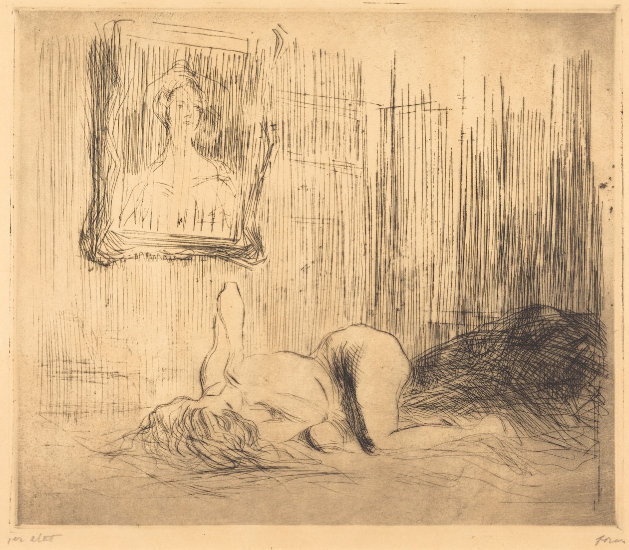 Sobre la cama de Jean-Louis Forain