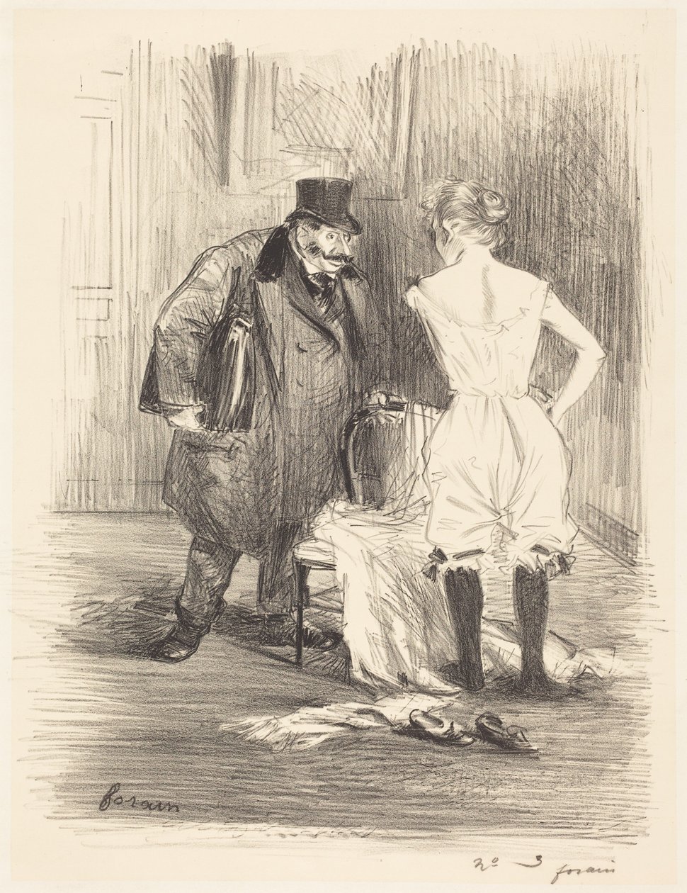 Una incautación (A Seizure) de Jean-Louis Forain