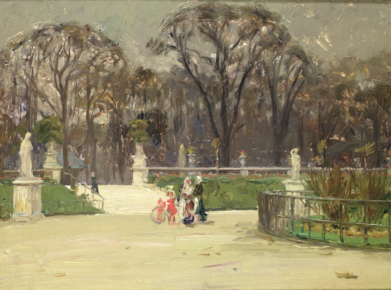 En el Jardín de Luxemburgo (óleo sobre lienzo) de Jean Louis Lefort