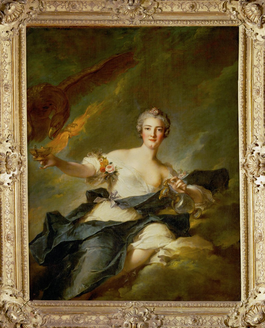 La duchess de Chaulnes represente en Hebe - la duquesa de Chaulnes como Hebe ... de Jean-Marc Nattier