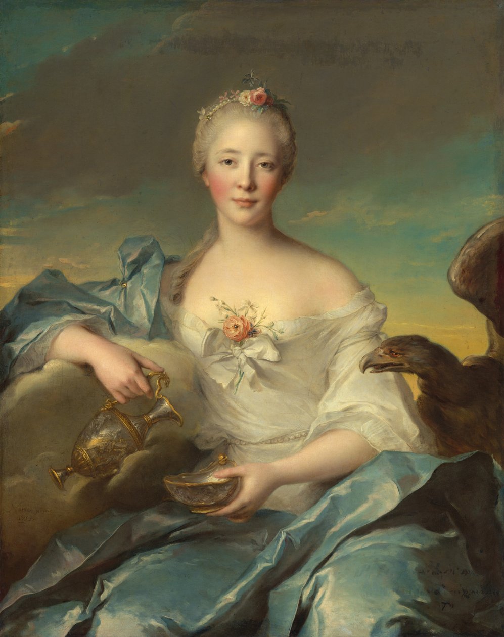 Madame Le Fèvre de Caumartin como Hebe de Jean-Marc Nattier