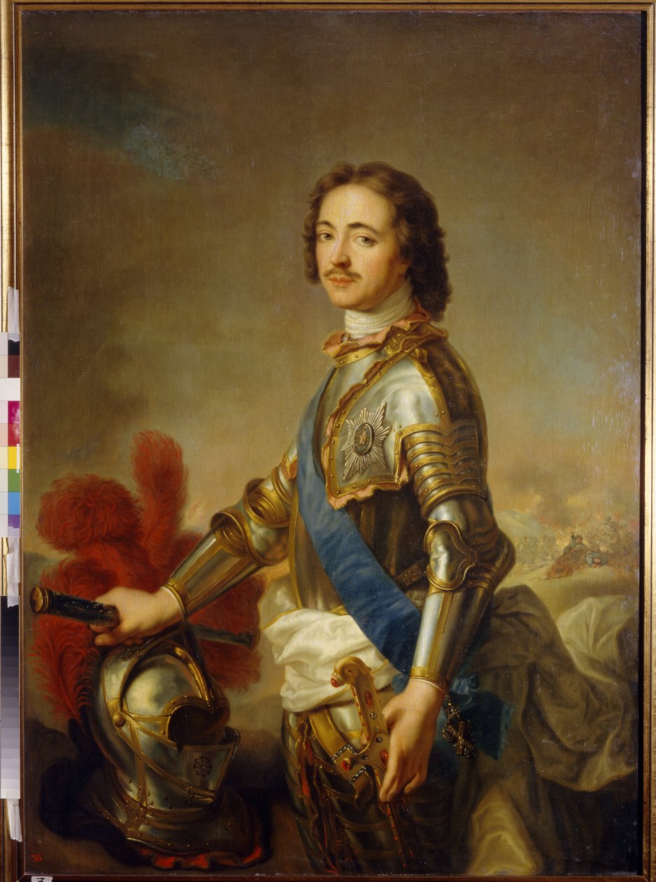 Retrato de Pedro 1 el grande (1672-1725) zar de Rusia de Jean Marc Nattier