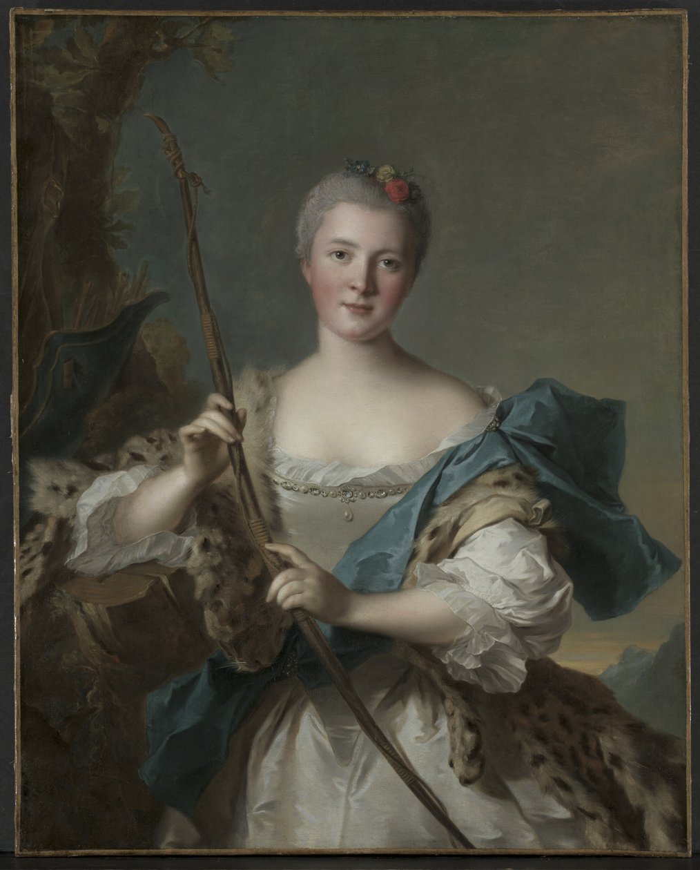Retrato de una mujer como Diana de Jean-Marc Nattier