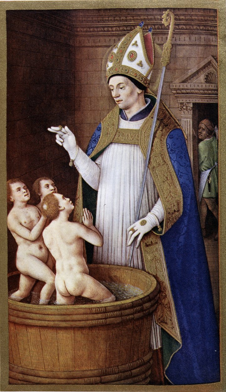 San Nicolás después de Jean Bourdichon de Jean (after) Bourdichon