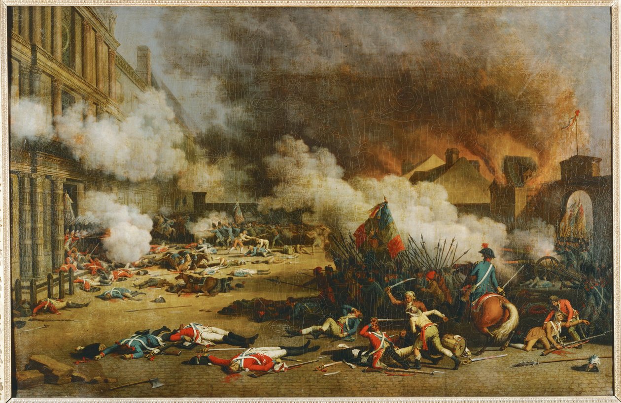 El asalto al Palacio de las Tullerías ... de Jean (after) Duplessis-Bertaux