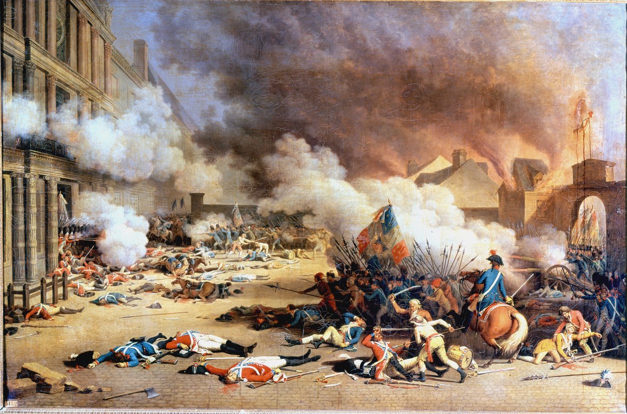 Tomado del Palais des Tuileries, patio del Carrousel, 10 de agosto de Jean (after) Duplessis Bertaux