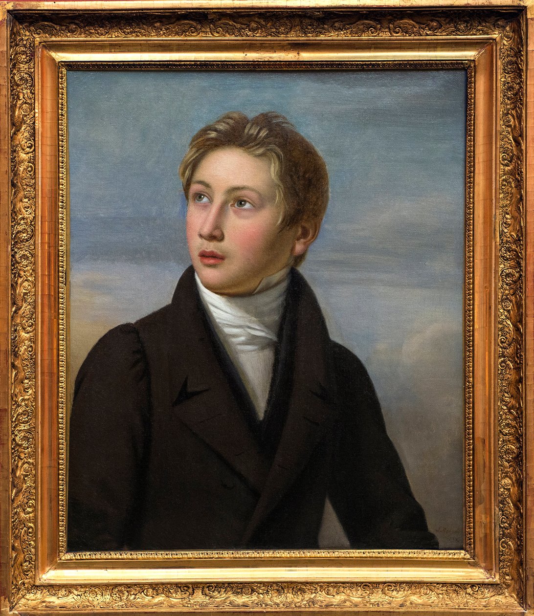 El retrato de Liszt niño - Retrato de Franz Liszt (1811-1886), por Jean Vignaud (1775-1826) en 1826 - Museo de Bellas Artes de Nimes de Jean (after) Vignaud