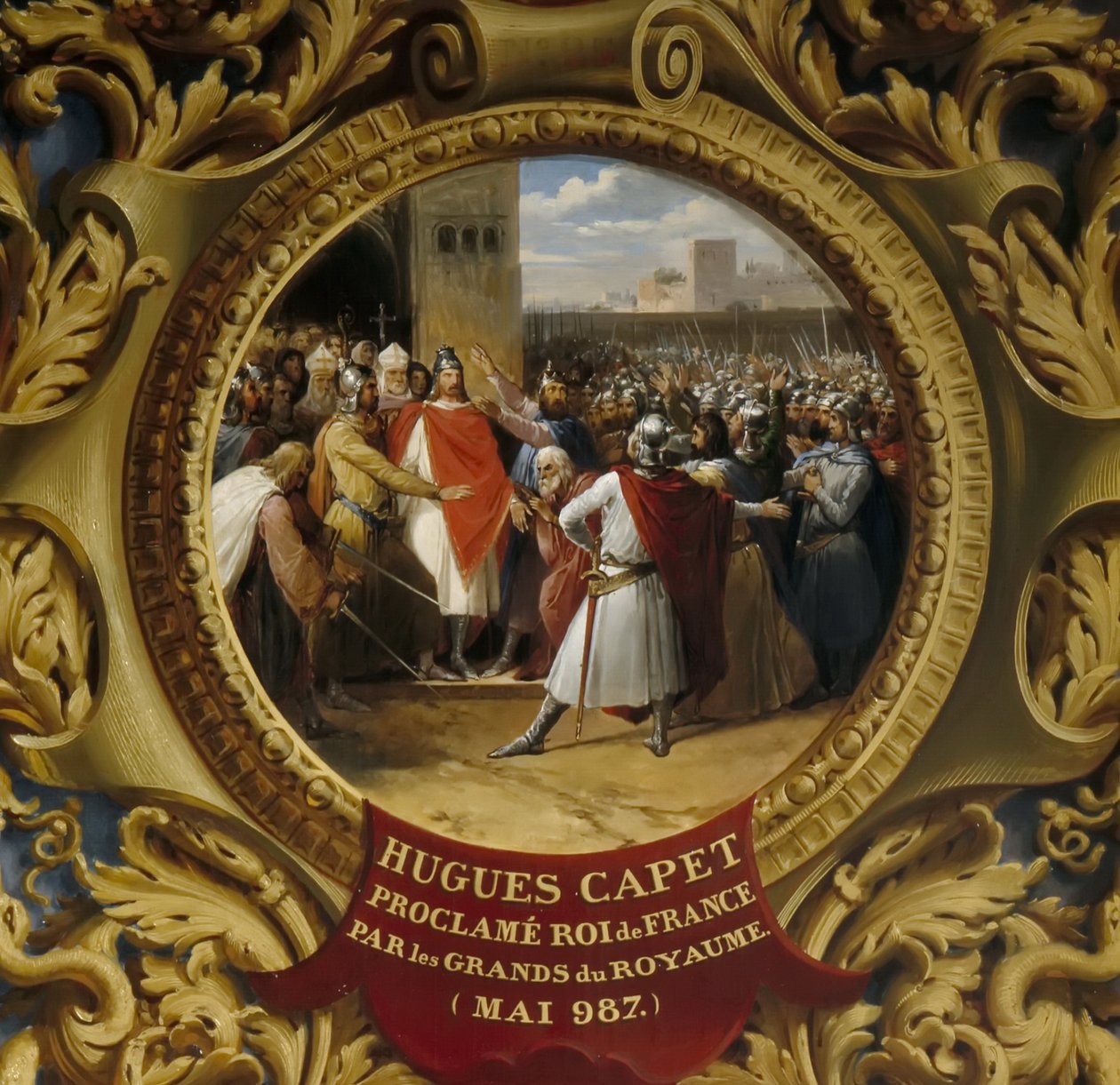Hugo Capeto proclamado Rey por los nobles en mayo de 987 de Jean Alaux