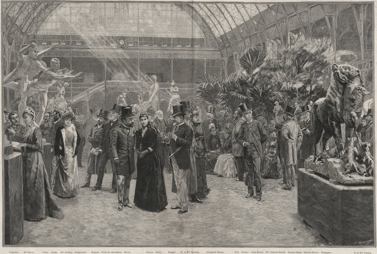 El día de apertura de la Société nationale des beaux-arts en el Palais des Champs-Elysées, París de Jean Andre after Rixens