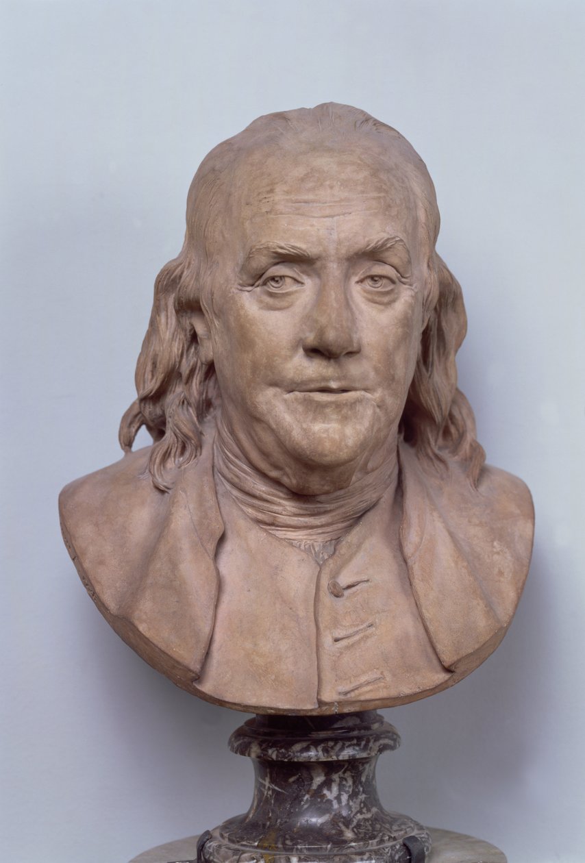 Busto de Benjamin Franklin (1706-90) 1778 de Jean Antoine Houdon