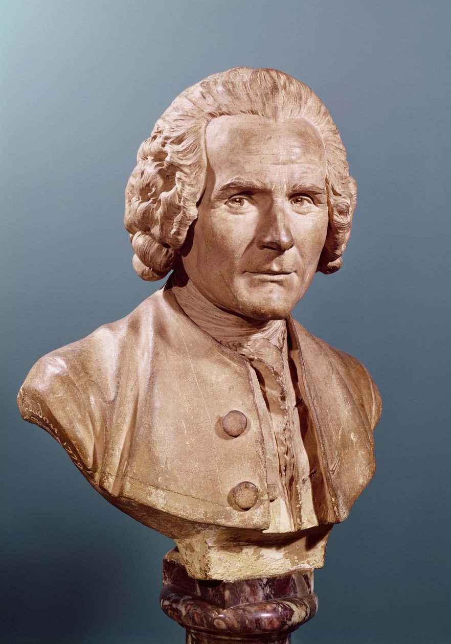 Busto de Jean-Jacques Rousseau (1712-78) de Jean Antoine Houdon