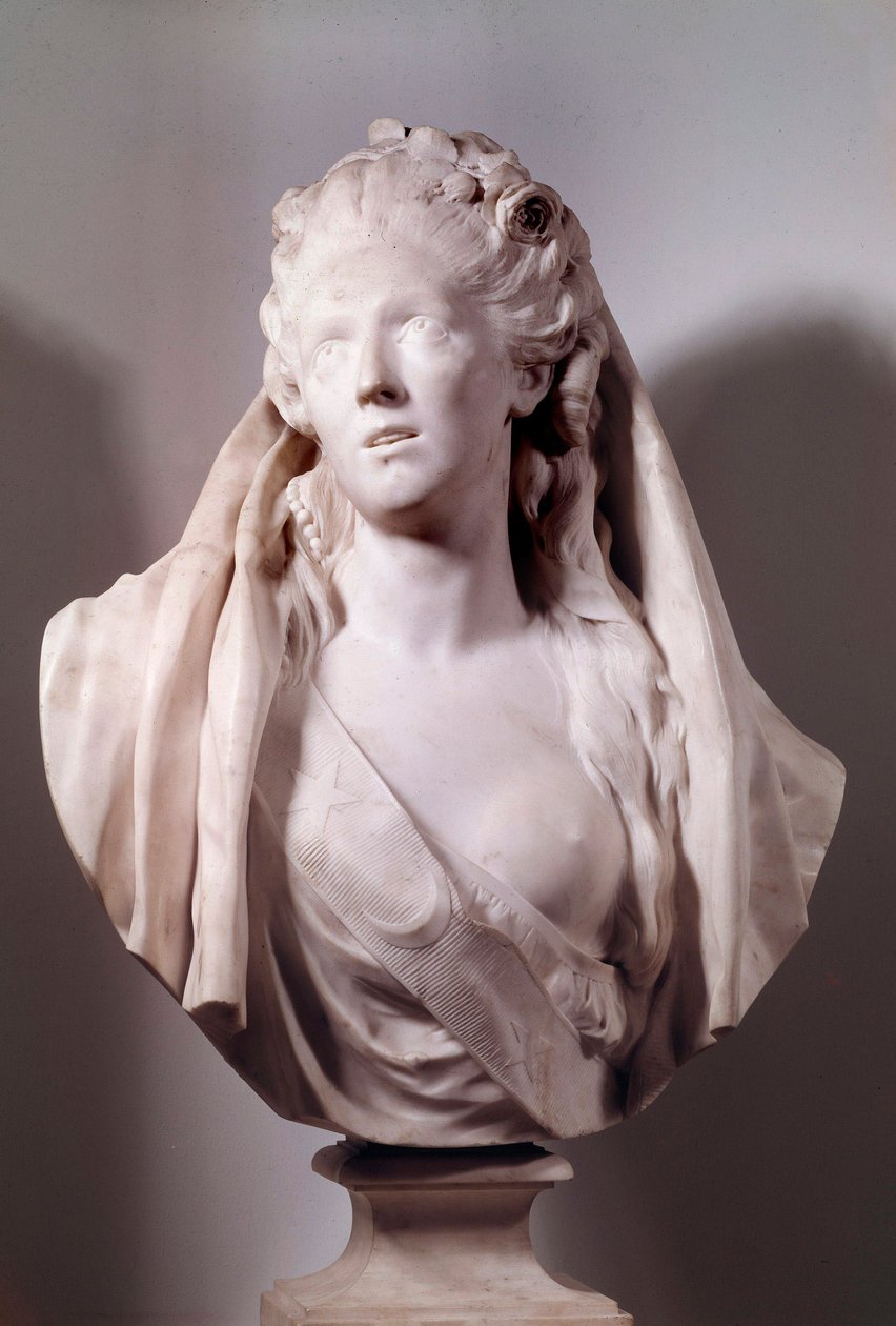 Busto de Sophie Arnould (1740-1802) cantante representada en el papel de Ifigenia de Jean Antoine Houdon