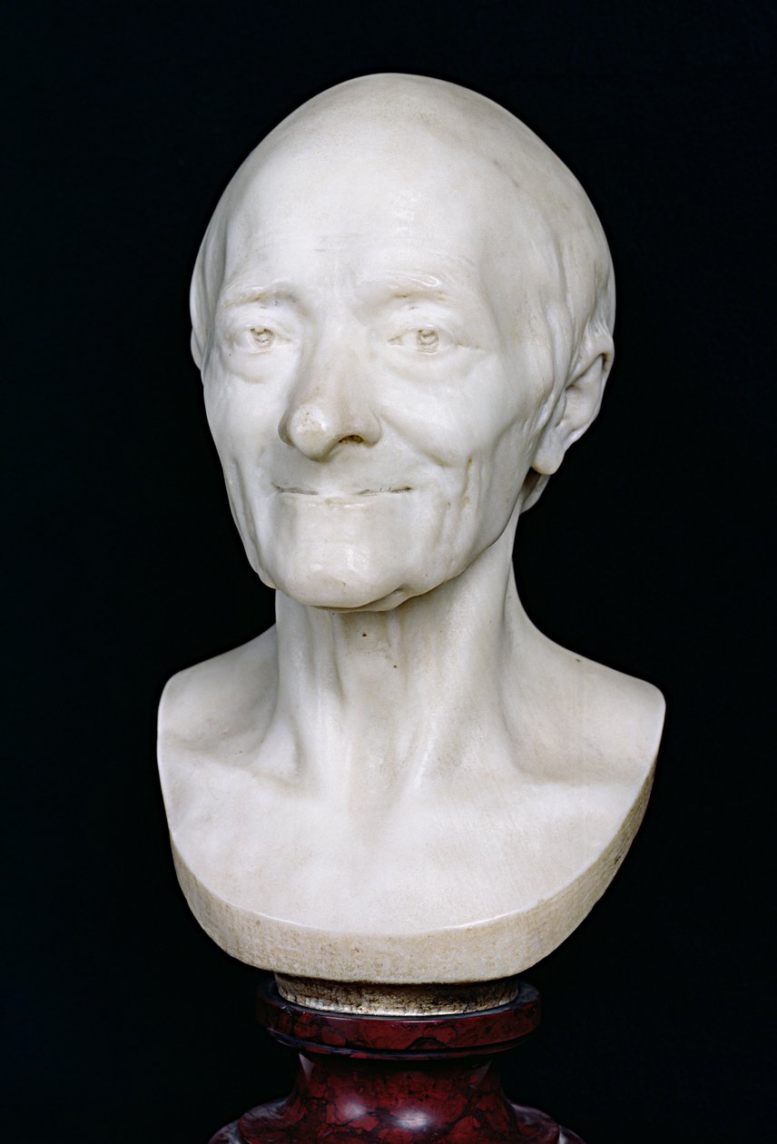 Busto de Voltaire (1694-1778) sin peluca, 1778 de Jean Antoine Houdon