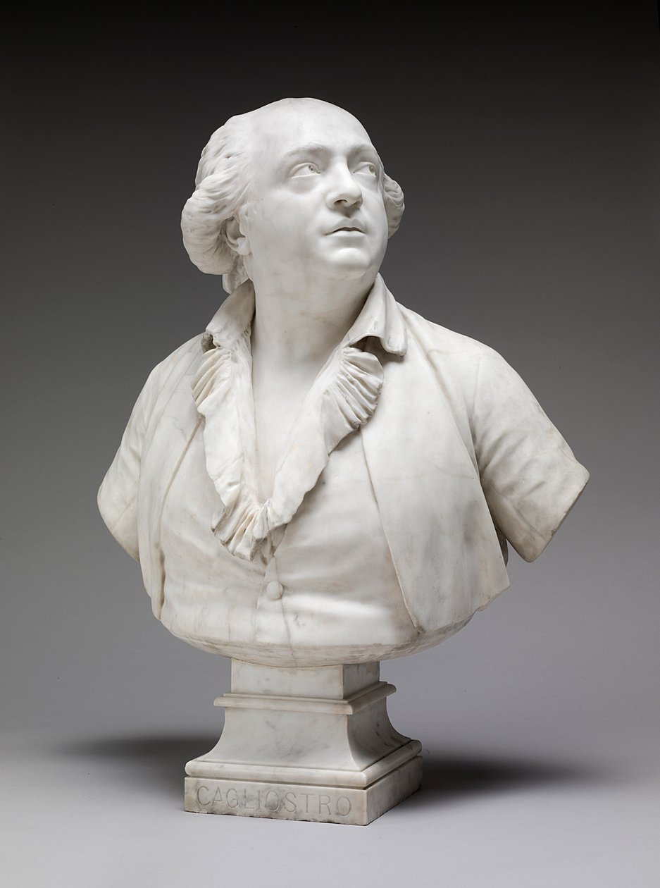 Giuseppe Balsamo, Conde de Cagliostro, 1786 de Jean Antoine Houdon