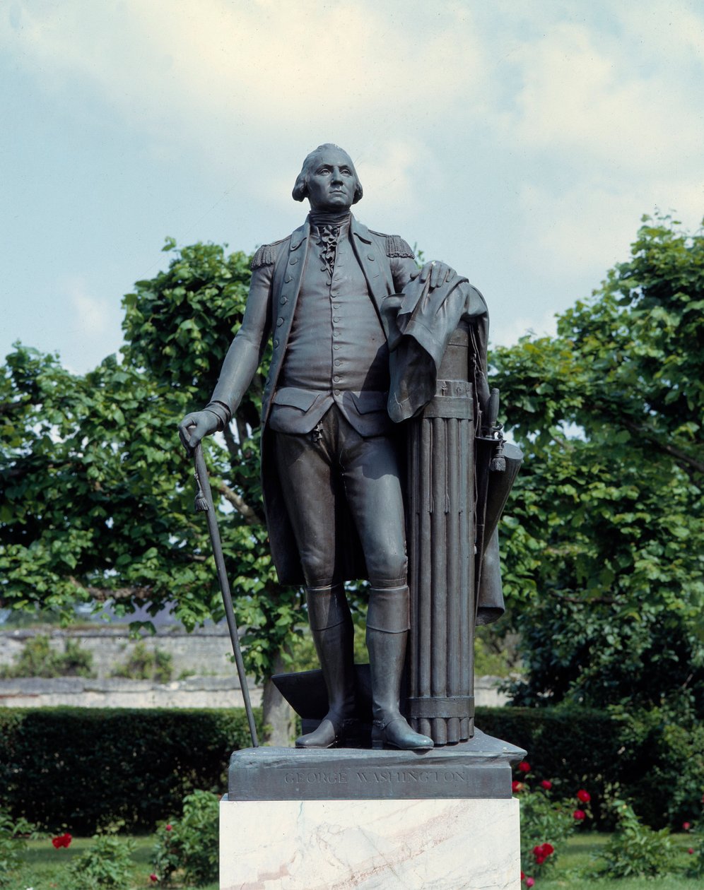 Retrato de George Washington (1732-1799) Escultura de Jean Antoine Houdon (1741-1828) siglo XVIII Blérancourt, museo franco-americano de Jean Antoine Houdon