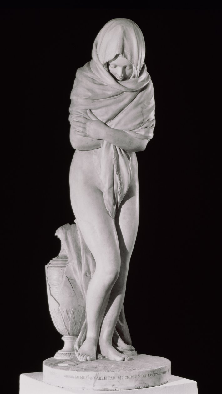 Invierno, o La mujer fría (mármol) de Jean Antoine Houdon