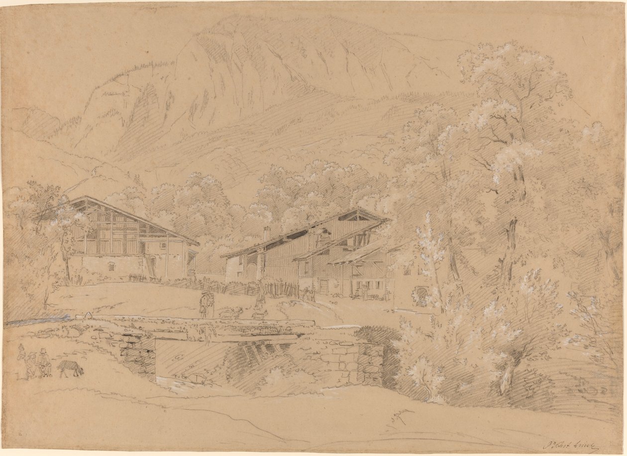 Un Pueblo Alpino en Verano de Jean Antoine Linck
