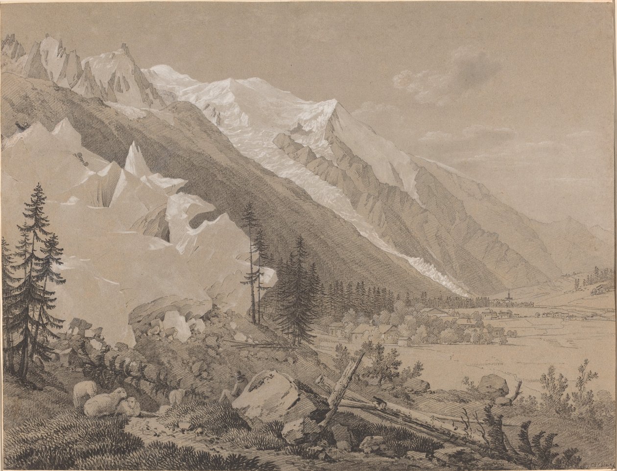 Vista del Mont Blanc de Jean Antoine Linck