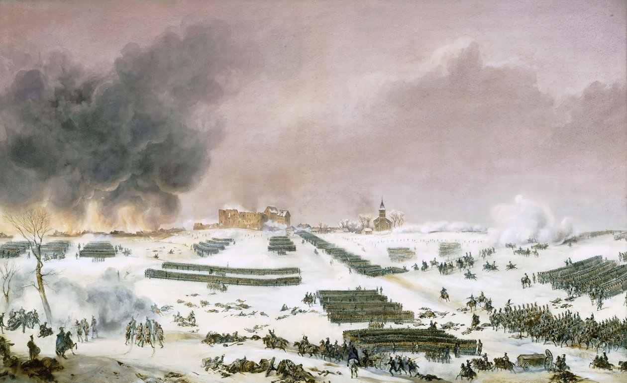 Campaña de Prusia y Polonia (1806-1807) - Simeon Jean Antoine Fort (1793-1861): Batalla de Eylau, ataque del cementerio 7 de febrero de 1807, Museo de la Historia de Francia, Castillo de Versalles de Jean Antoine Simeon Fort