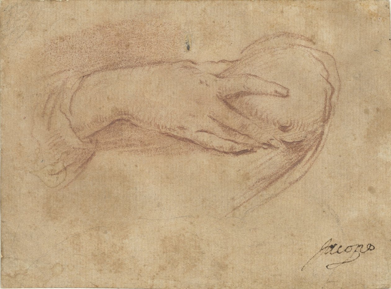 La mano en un pecho de Jean Antoine Watteau (rejected attribution)